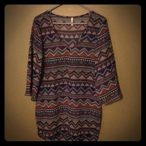 Bar III Tribal Print Swim Cover-up - size S